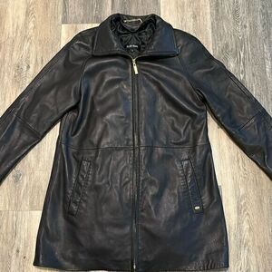 Ellen Tracy Interchangeable Genuine Leather Jacket Medium